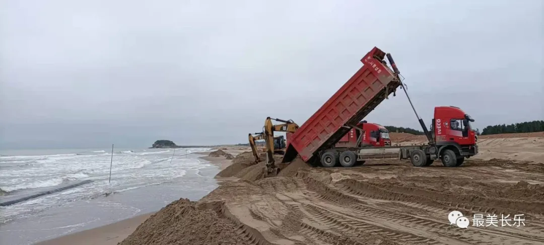长乐机场北侧海滩修复加速推进预计本月下旬完成补沙工作 长乐机场北侧海滩修复加速推进预计本月下旬完成补沙工作